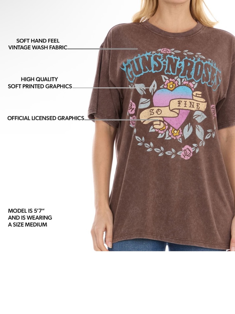 Guns N Roses Brown Graphic Tee - Picture 4 of 5